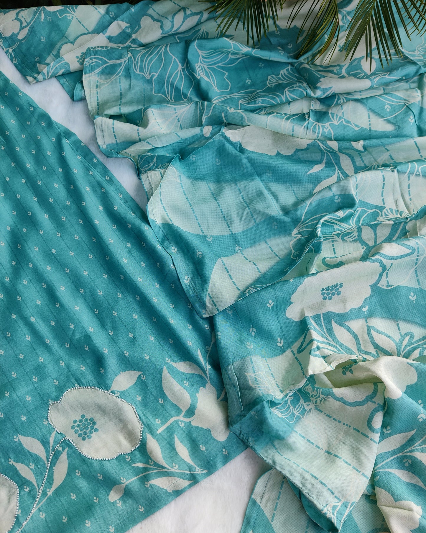 Hania Aqua Bloom Suit Set