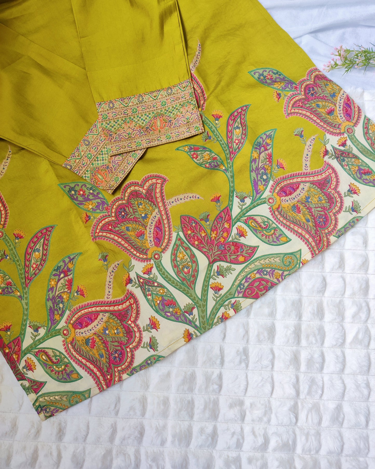 The High Class Fit-  Green Premium Silk Suit Set