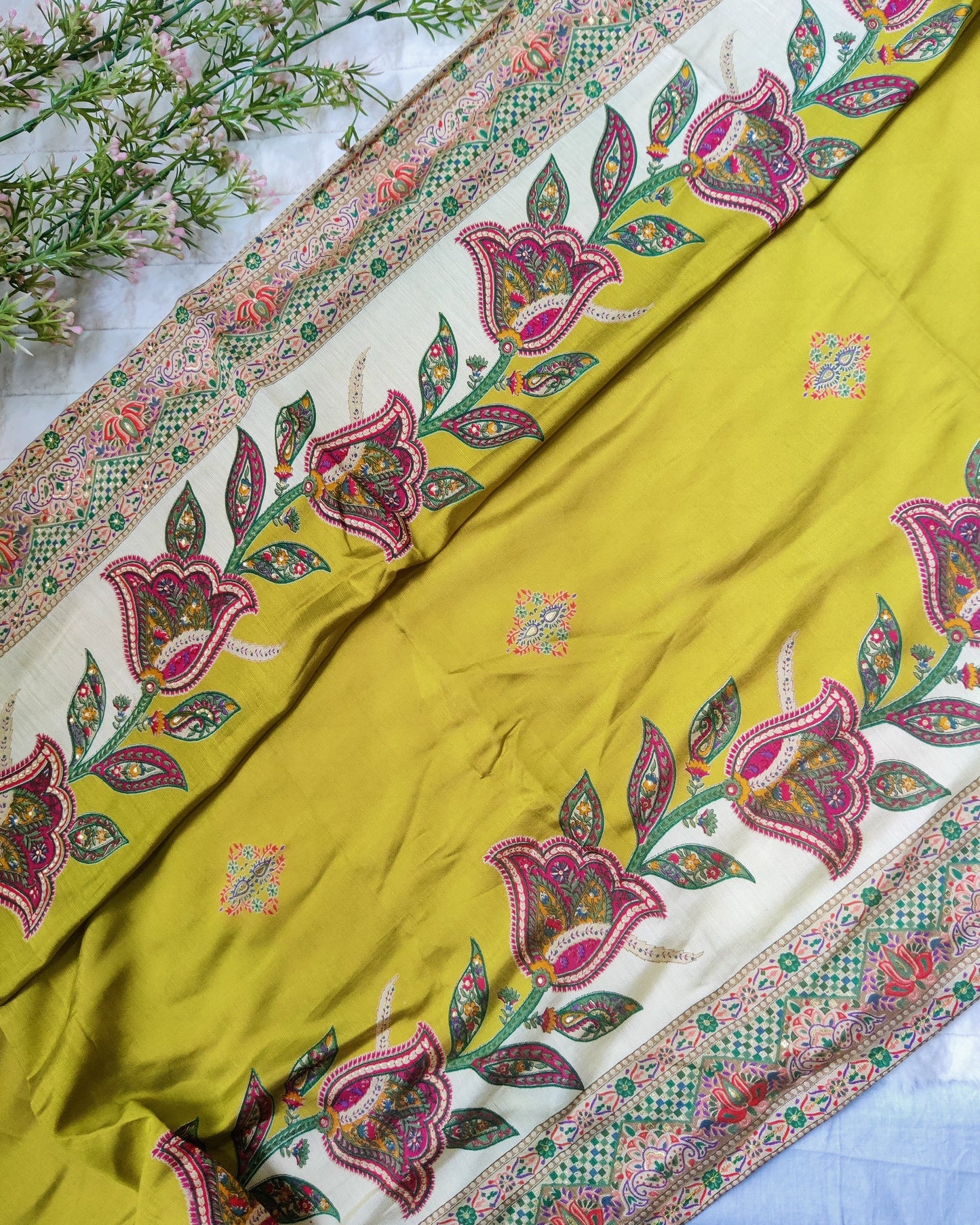 The High Class Fit-  Green Premium Silk Suit Set