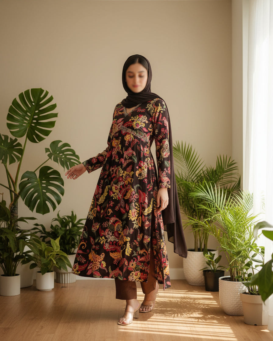 Perfect Brown - Pure Chinon Suit Set