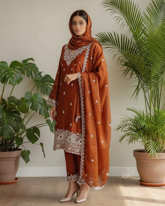 Zareen Soft Fendi Silk- Set 03