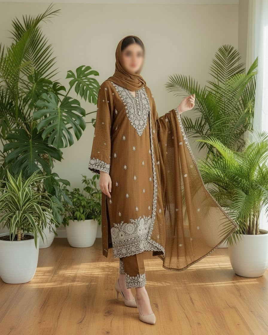 Zareen Soft Fendi Silk- Set 04