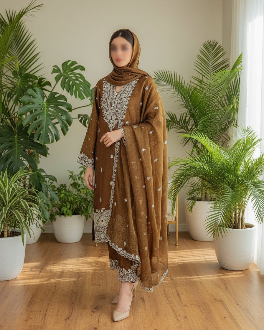 Zareen Soft Fendi Silk- Set 04