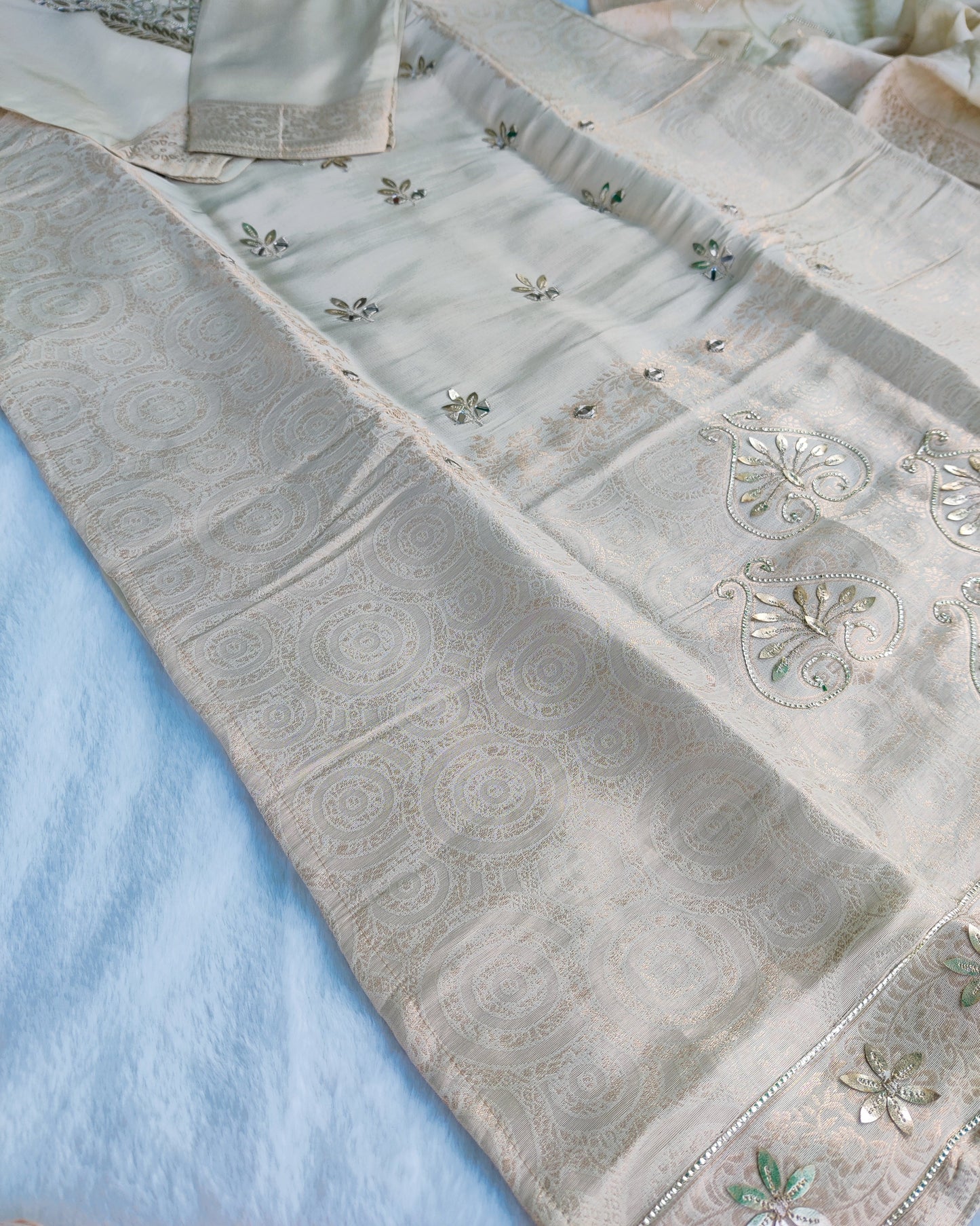 Mishaal Ivory Luxe Suit Set