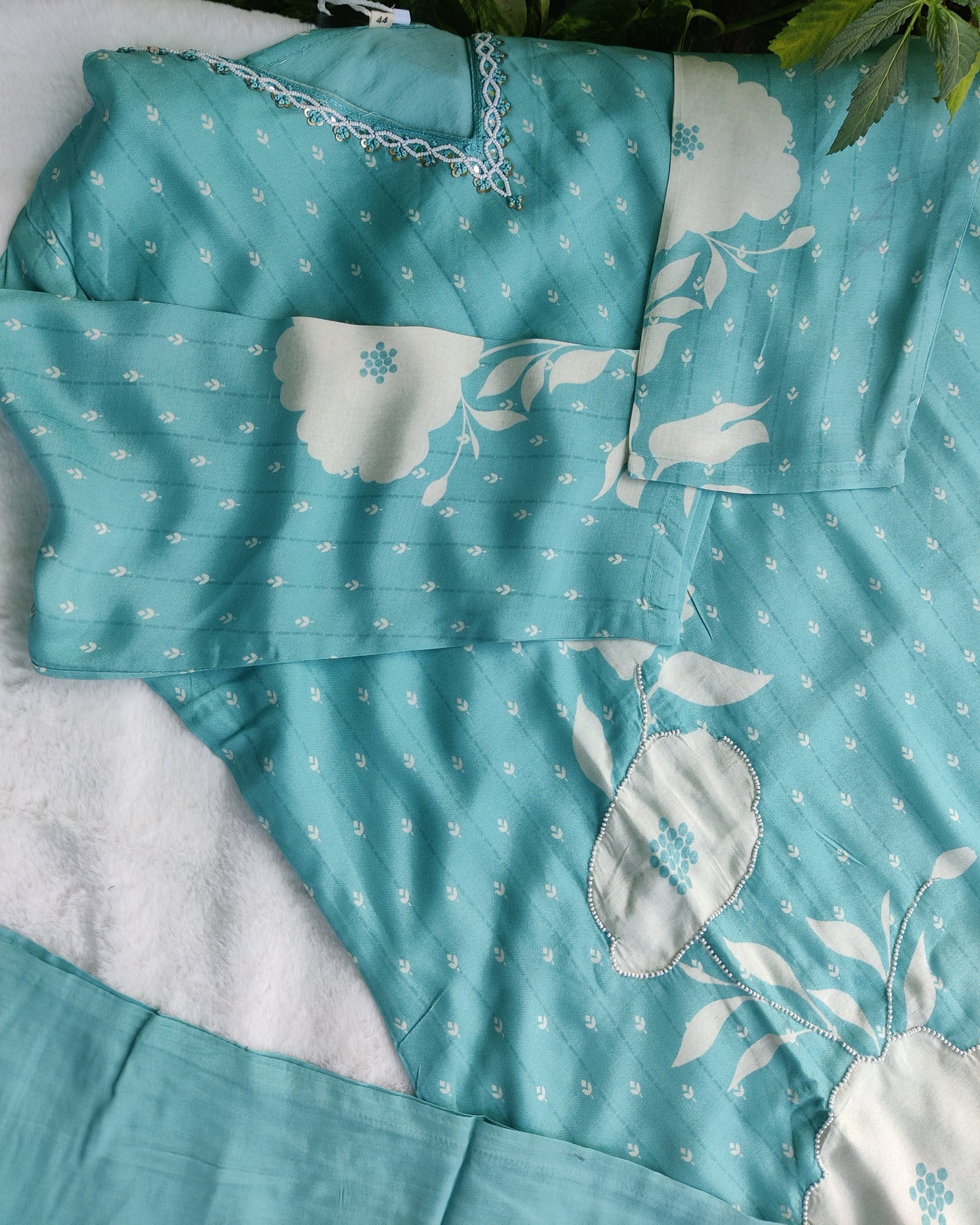 Hania Aqua Bloom Suit Set