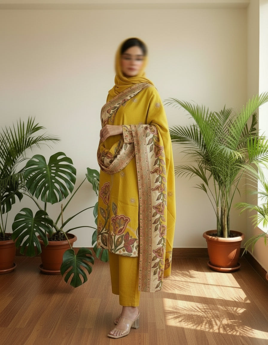 The High Class Fit-  Green Premium Silk Suit Set