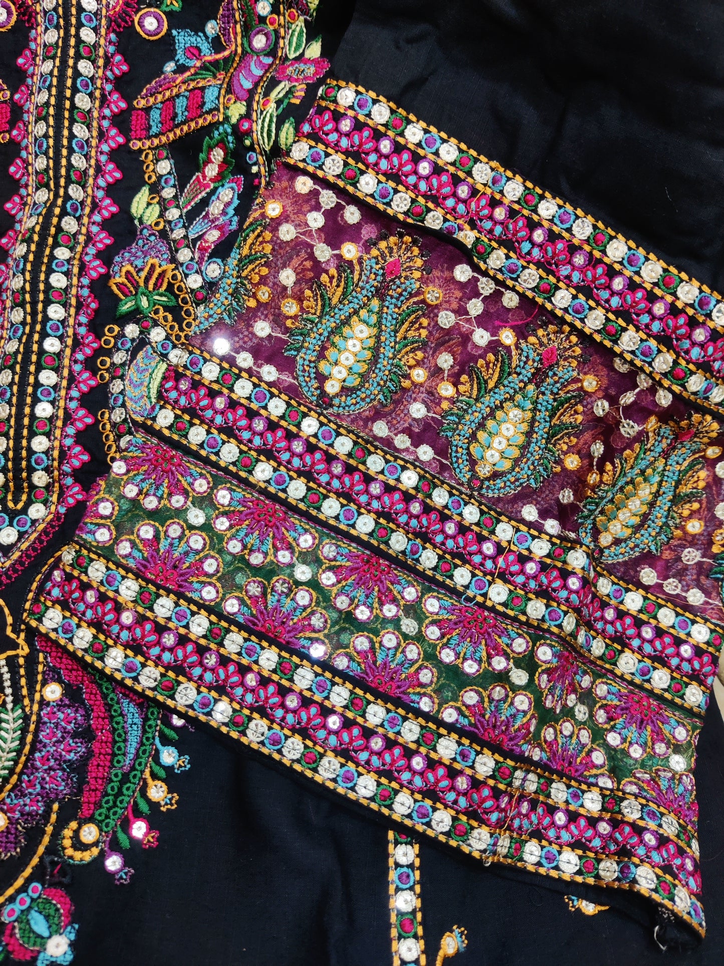 Zara Shahjahan Farshi Shalwar Suit set - Black