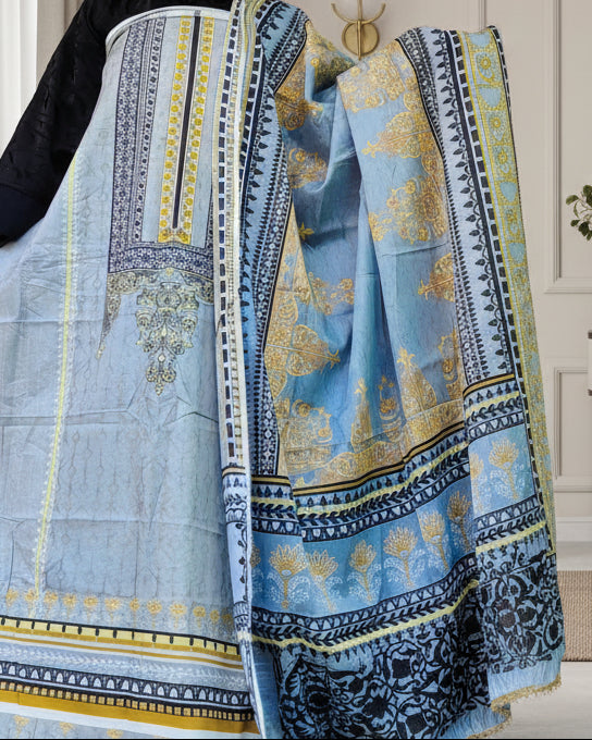 Pakistani Unstitched Lawn Suit- 04