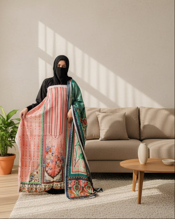 Pakistani Unstitched Lawn suit- 07