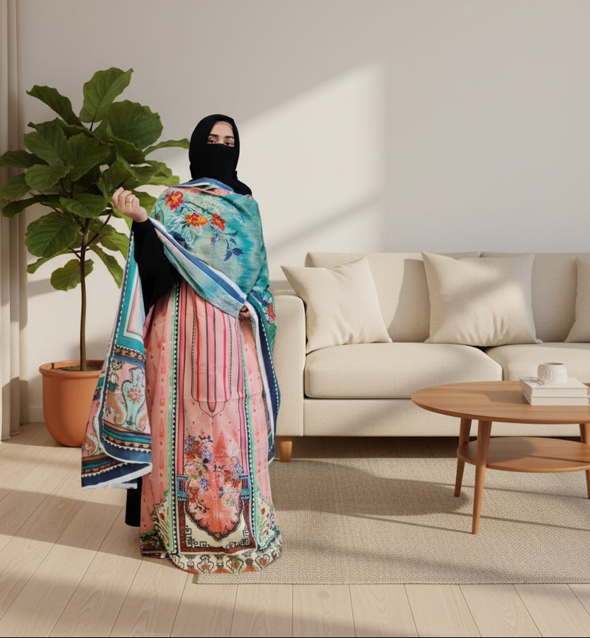Pakistani Unstitched Lawn suit- 07