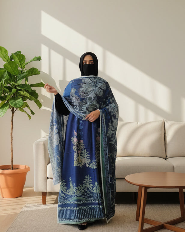 Pakistani Unstitched Lawn suit- 09