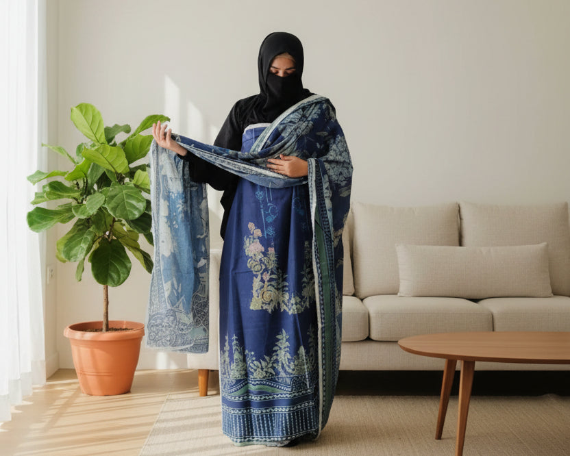 Pakistani Unstitched Lawn suit- 09
