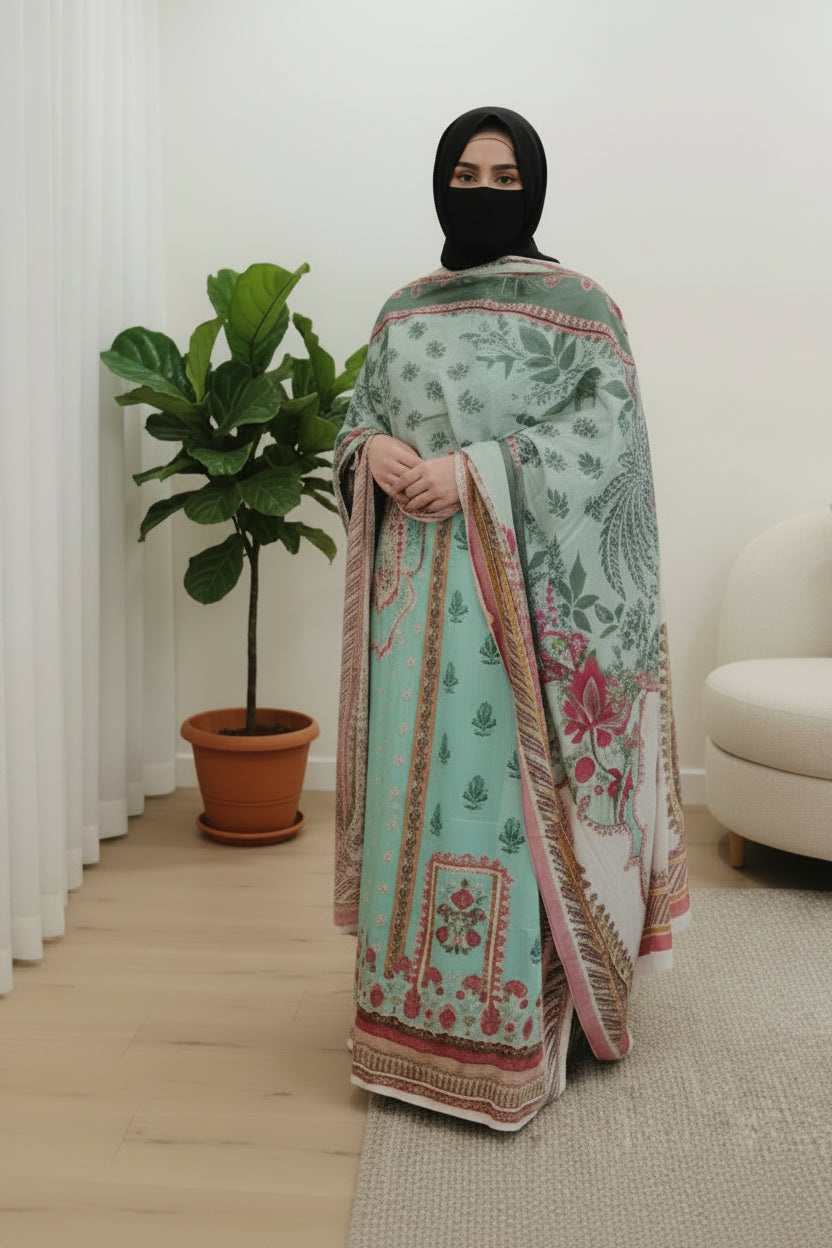 Pakistani Unstitched Lawn suit- 10