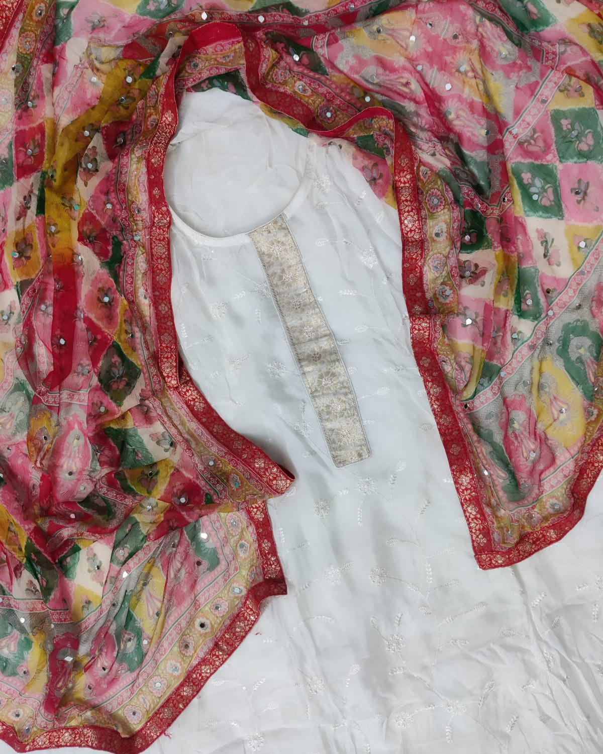 Noor Organza Unstitched Suit set