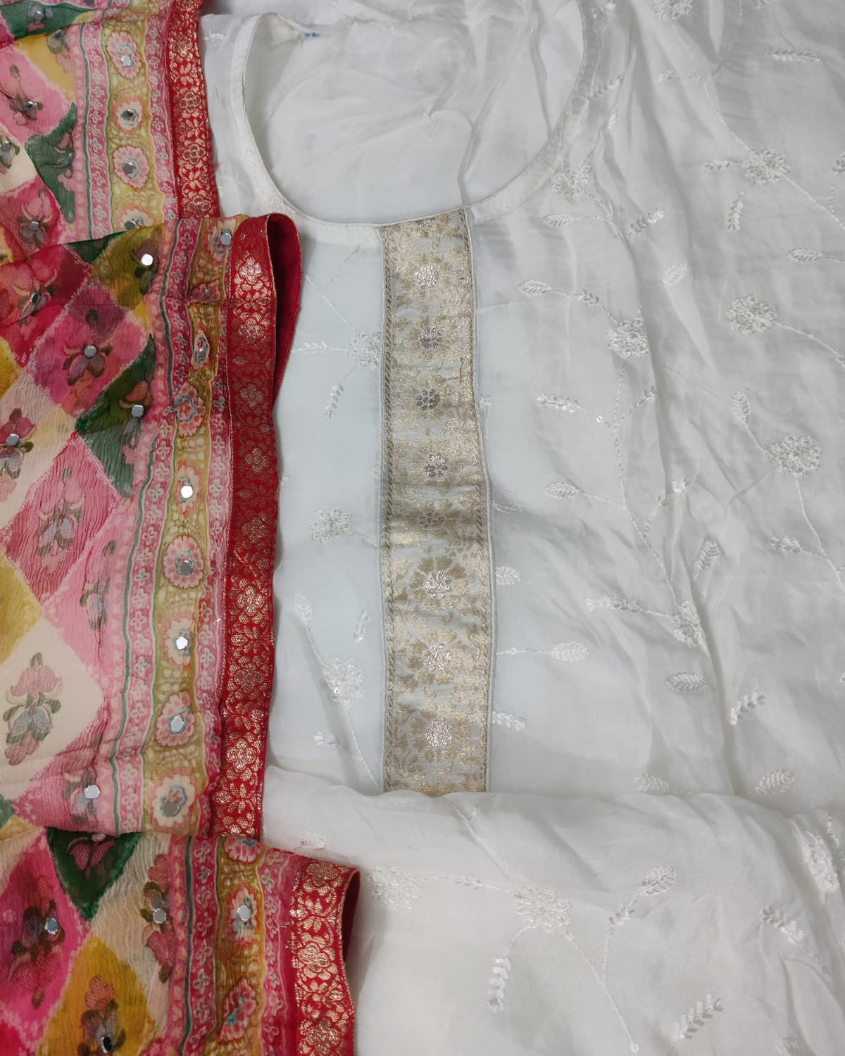 Noor Organza Unstitched Suit set