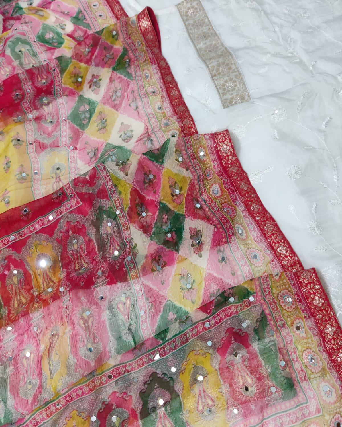 Noor Organza Unstitched Suit set