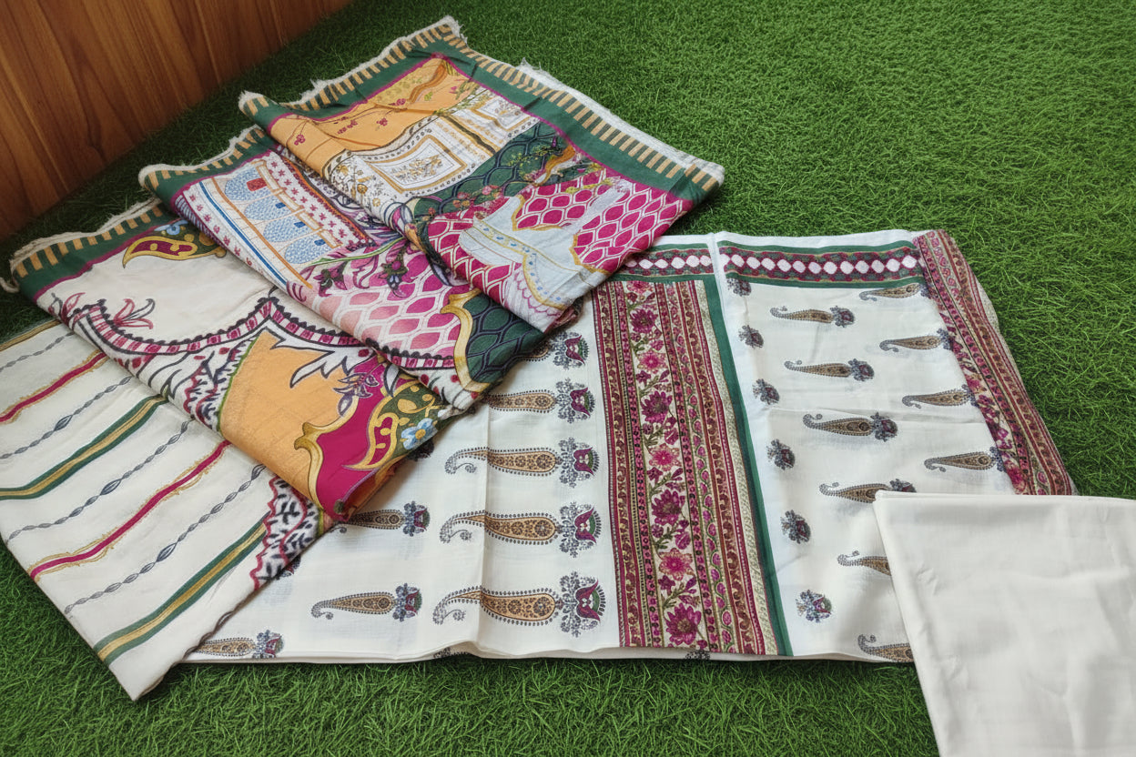 Pakistani Unstitched Lawn Suit- 01